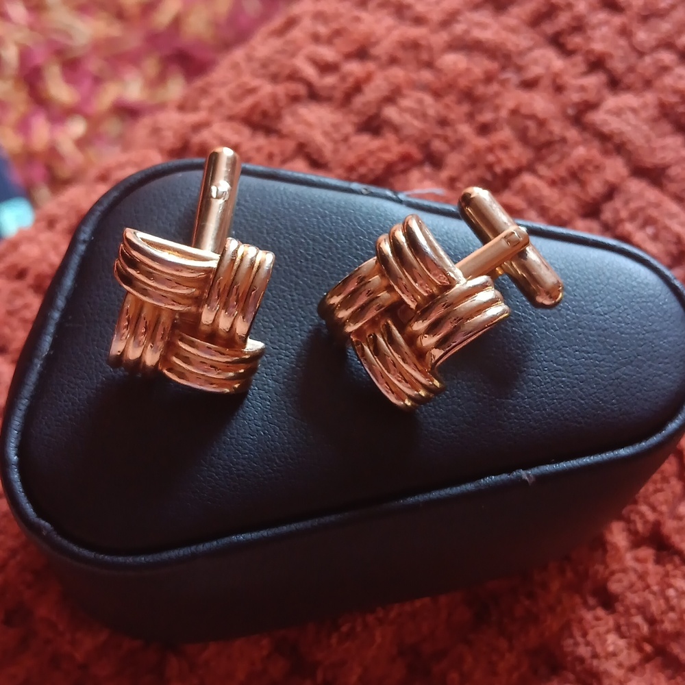 Vintage Golden Cuff Links